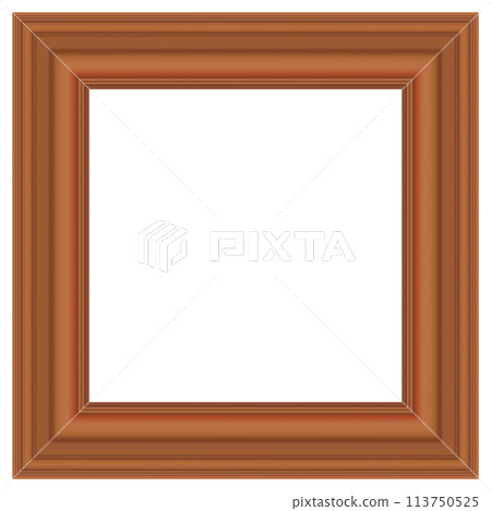 Squared golden vintage wooden frame for your design. Vintage cover. Place for text. Vintage antique gold beautiful rectangular frames. Template vector illustration 113750525