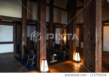 Inside the castle tower of Marugame Castle (Kagawa Prefecture) Inside the castle tower of Marugame Castle (Kagawa Prefecture) 113750538