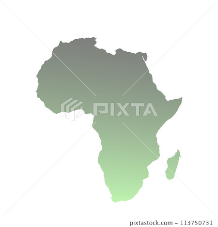 Map of Africa, sign silhouette. World Map Globe. Vector Illustration isolated on white background. African continent 113750731