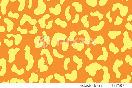 Abstract modern leopard seamless pattern. Animals trendy background. Color decorative vector stock illustration for print, card, postcard, fabric, textile. Modern ornament of stylized skin 113750751