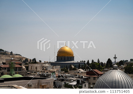 View on the landmarks of Jerusalem Old City, 113751405