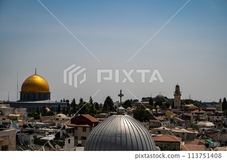 View on the landmarks of Jerusalem Old City, 113751408
