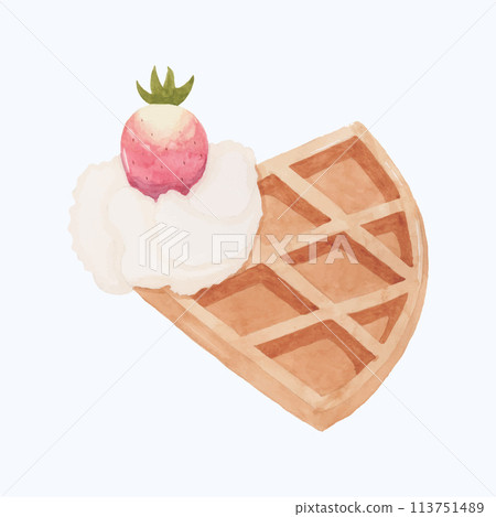 Cute Watercolor Bakery Clipart - Download Bakery Illustration Cute Watercolor Bakery Clipart - Download Bakery Illustration 113751489