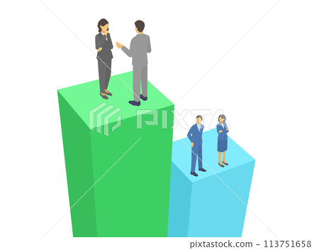 工作和地位不平等的上班族插畫 113751658