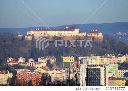 City Brno - Czech Republic - Europe. Spilberk - beautiful old castle and fortress forming the dominant of the city of Brno. 113751777