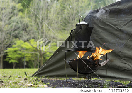 Bonfire at the camp 113753260