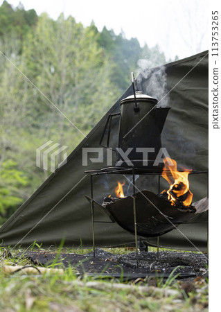 Bonfire at the camp 113753265