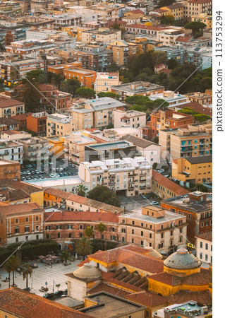 Terracina, Italy. Cityscape With Church SS. Salvatore Terracina, Italy. Cityscape With Church SS. Salvatore 113753294