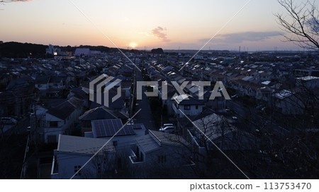 千葉縣印西市木下萬葉公園展望台欣賞日落 113753470