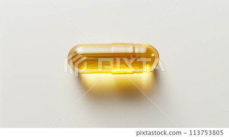 金色膠囊和補充劑的圖像 113753805
