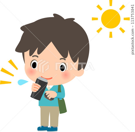 男子出門時用水瓶喝飲料 113753841
