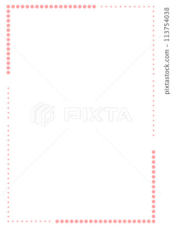 Pink broken dotted frame 113754038