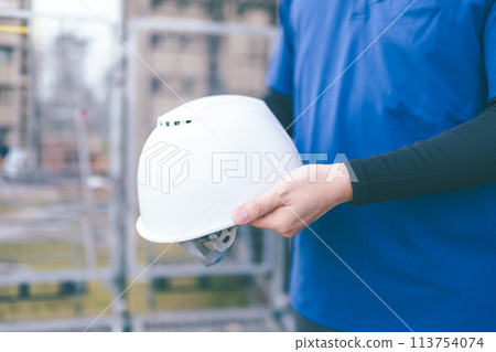 在建築工地的男性 113754074