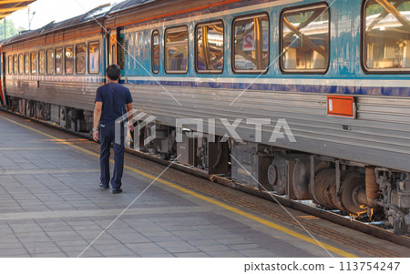 Sustainable Transport, Sustainable Tourism, Sustainable Travel concept, Traveling by train is an economical way to travel and reduce global warming Sustainable Transport, Sustainable Tourism, Sustainable Travel concept, Traveling by train is an economical way to travel and reduce global warming 113754247