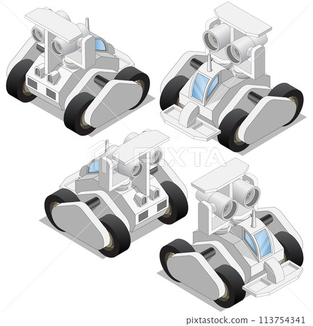 Futuristic car. Isometric. Isolated on white background. Vector illustration. Futuristic car. Isometric. Isolated on white background. Vector illustration. 113754341