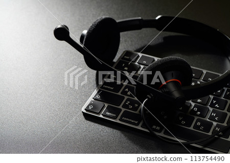 Headset and keyboard 113754490