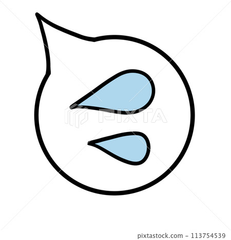 Speech bubble (sweat, upper left) 113754539