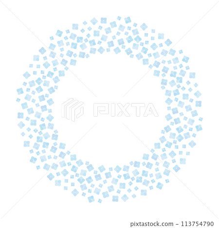 受藍色繡球花啟發的細圓形框架 113754790