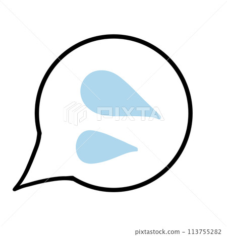 語音氣泡(汗,沒有畫線,左下,反轉) 語音氣泡(汗,沒有畫線,左下,反轉) 113755282