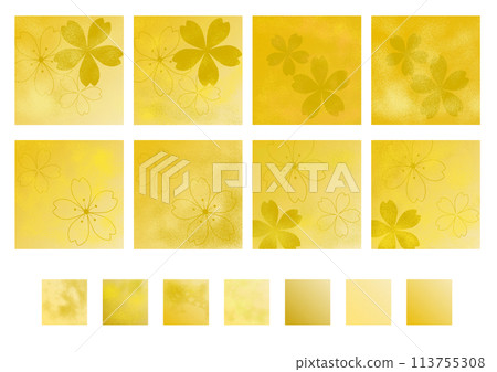 金箔零件的精美插圖集 金箔零件的精美插圖集 113755308