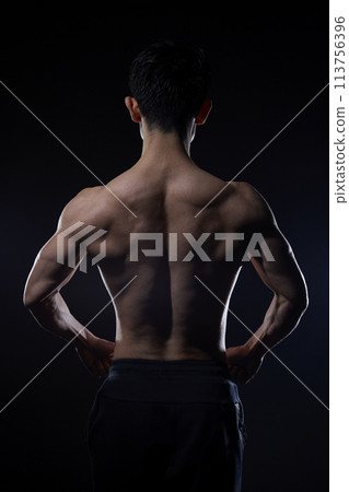 Macho man, back view Macho man, back view 113756396