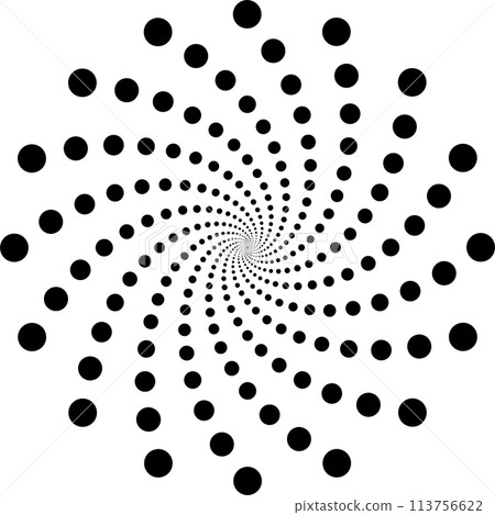 Polka dot spiral American comic screentone dot background 113756622