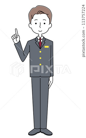 Hotel receptionist illustration Hotel receptionist illustration 113757224