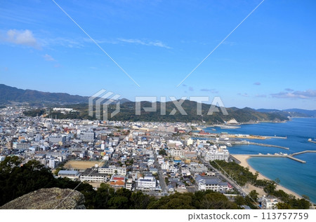 View from Kushimoto Castle ruins View from Kushimoto Castle ruins 113757759