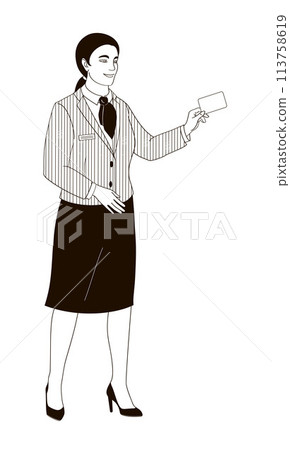 hotel staff female character, concierge hotel staff female character, concierge 113758619