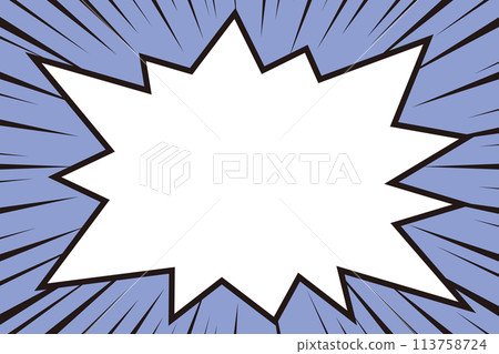 Concentrated lines and impactful jagged speech bubbles 113758724