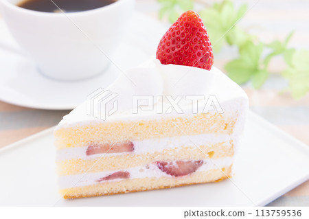 Delicious shortcake and coffee Delicious shortcake and coffee 113759536
