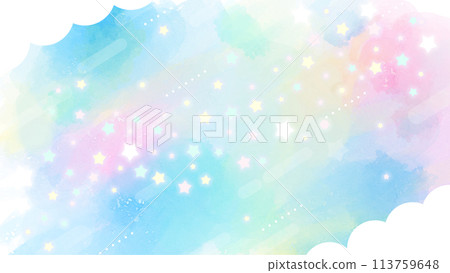 水彩和銀河背景素材 水彩和銀河背景素材 113759648