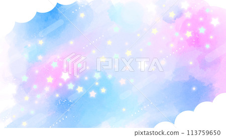 水彩和銀河背景素材 水彩和銀河背景素材 113759650