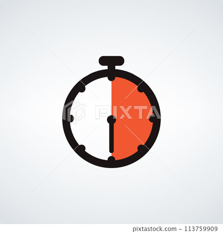 Stopwatch or timer icon, 30 seconds. Chronometer, deadline time interval sign. Time measurement Stock vector illustration isolated on white background. Stopwatch or timer icon, 30 seconds. Chronometer, deadline time interval sign. Time measurement Stock vector illustration isolated on white background. 113759909