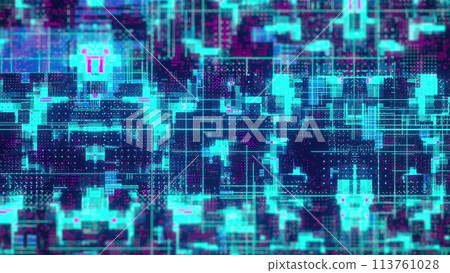 Cyberpunk technology background 113761028