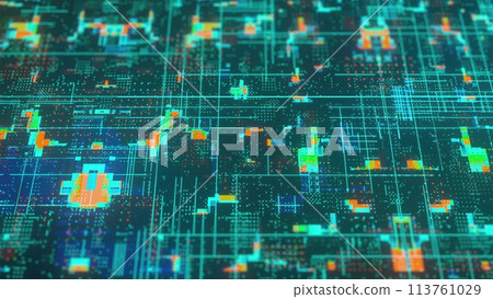 Cyberpunk technology background 113761029