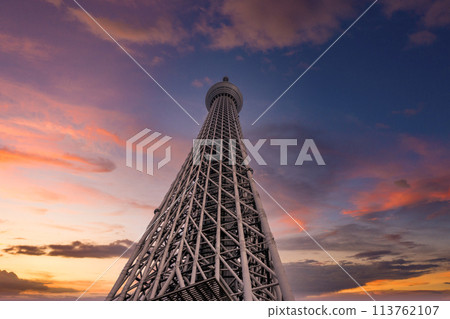 天空樹染成了日落 113762107