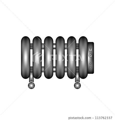 Radiator icon on white. Radiator icon on white. 113762337