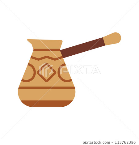 WebCoffee turk. Steel coffee pot. Turkish cezve coffee brewing kitchen utensils. 113762386