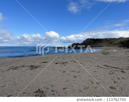 Beautiful sandy beach and sea 113762700