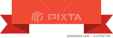 Decorative Red Ribbon Icon: Add Modern Elegance to Your Graphic Design Projects Decorative Red Ribbon Icon: Add Modern Elegance to Your Graphic Design Projects 113762776