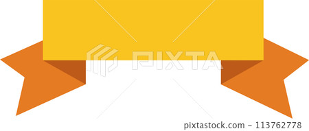 Stylish Yellow Golden Ribbon Icon: Elevate Your Graphic Design with this Decorative Vector Element Stylish Yellow Golden Ribbon Icon: Elevate Your Graphic Design with this Decorative Vector Element 113762778