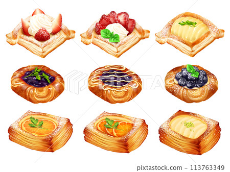 Fruit Danish Pastry Bakery Fruit Danish Pastry Bakery 113763349