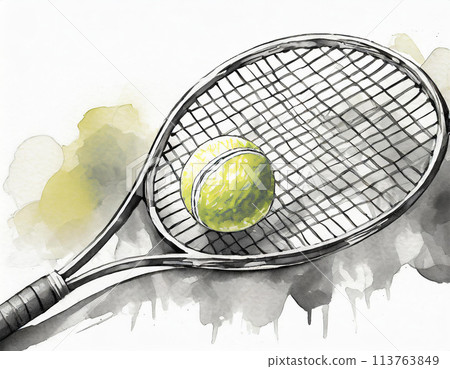 網球和球拍 113763849