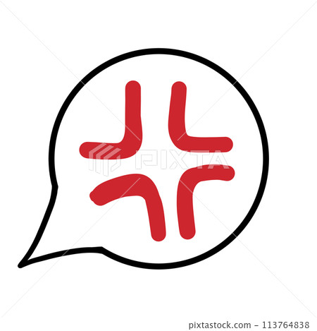對話氣泡（沮喪 2/左下） 113764838