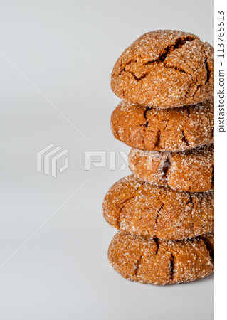 A group of Warm Homemade Gingersnap Cookies A group of Warm Homemade Gingersnap Cookies 113765513