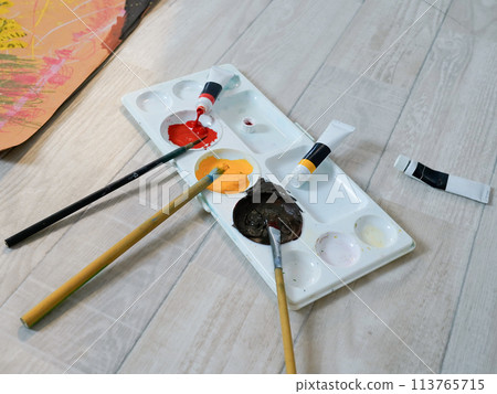 Painting with paints 113765715