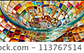 abstract background with diamonds 113767514