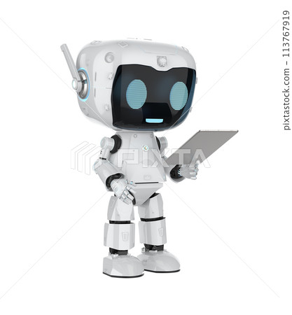 Ai personal assistant robot with digital tablet 113767919