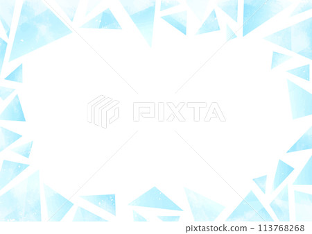 Geometric ice frame blue 113768268